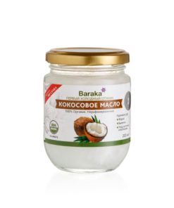 Кокосовое масло Барака нерафинированное 200 мл Кокосовое масло Барака нерафинированное 200 мл