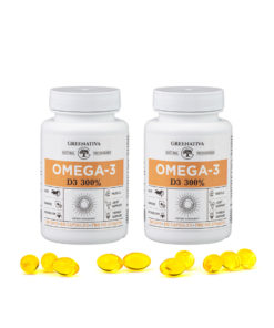 Greenativa Omega-3 D3 300% 2 шт по 60 капсул Greenativa Omega-3 D3 300% 2 шт