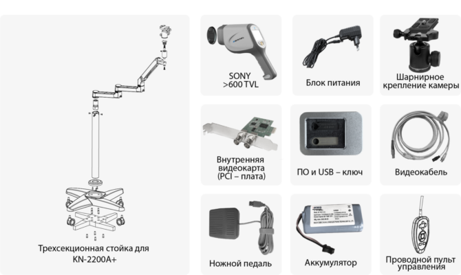 Видеокольпоскоп Kernel KN-2200A+ (F) 9 komplektacija kn 2200a hd 1 1536x917 1