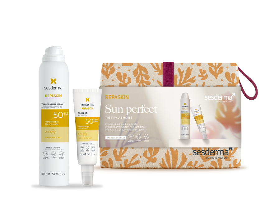 Набор REPASKIN SUN PERFECT SPF50 Спрей солнцезащитный прозрачный для тела + Средство солнцезащитное с нежностью шелка для лица Набор REPASKIN SUN PERFECT SPF50 Спрей солнцезащитный прозрачный для тела + Средство солнцезащитное с нежностью шелка для лица
