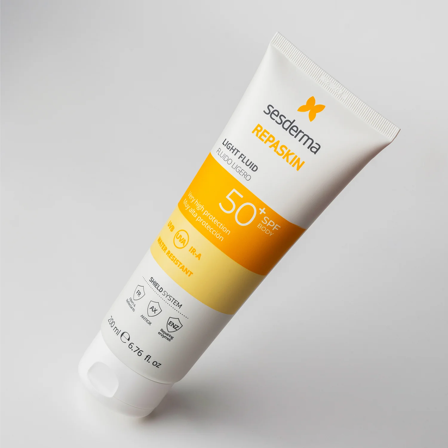 REPASKIN Light Fluid Body Sunscreen  SPF 50  Нежный солнцезащитный флюид для тела СЗФ 50  200ml