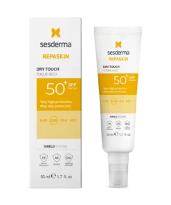 REPASKIN DRY TOUCH Facial sunscreen SPF 50  Срво солнцезащитное с мат эфом для лица СЗФ5050 мл