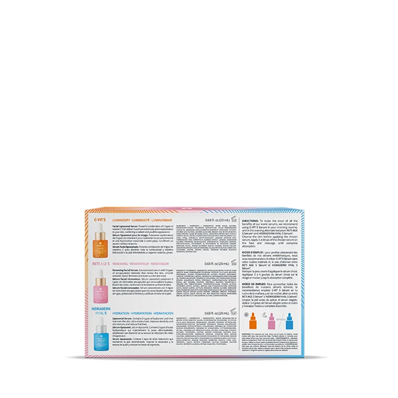 ПРОМОНАБОР MINITALLAS SESDERMAMini CVIT 5 serum20мл+Mini HIDRADERM HYAL20мл+Mini RETIAGE 520мл